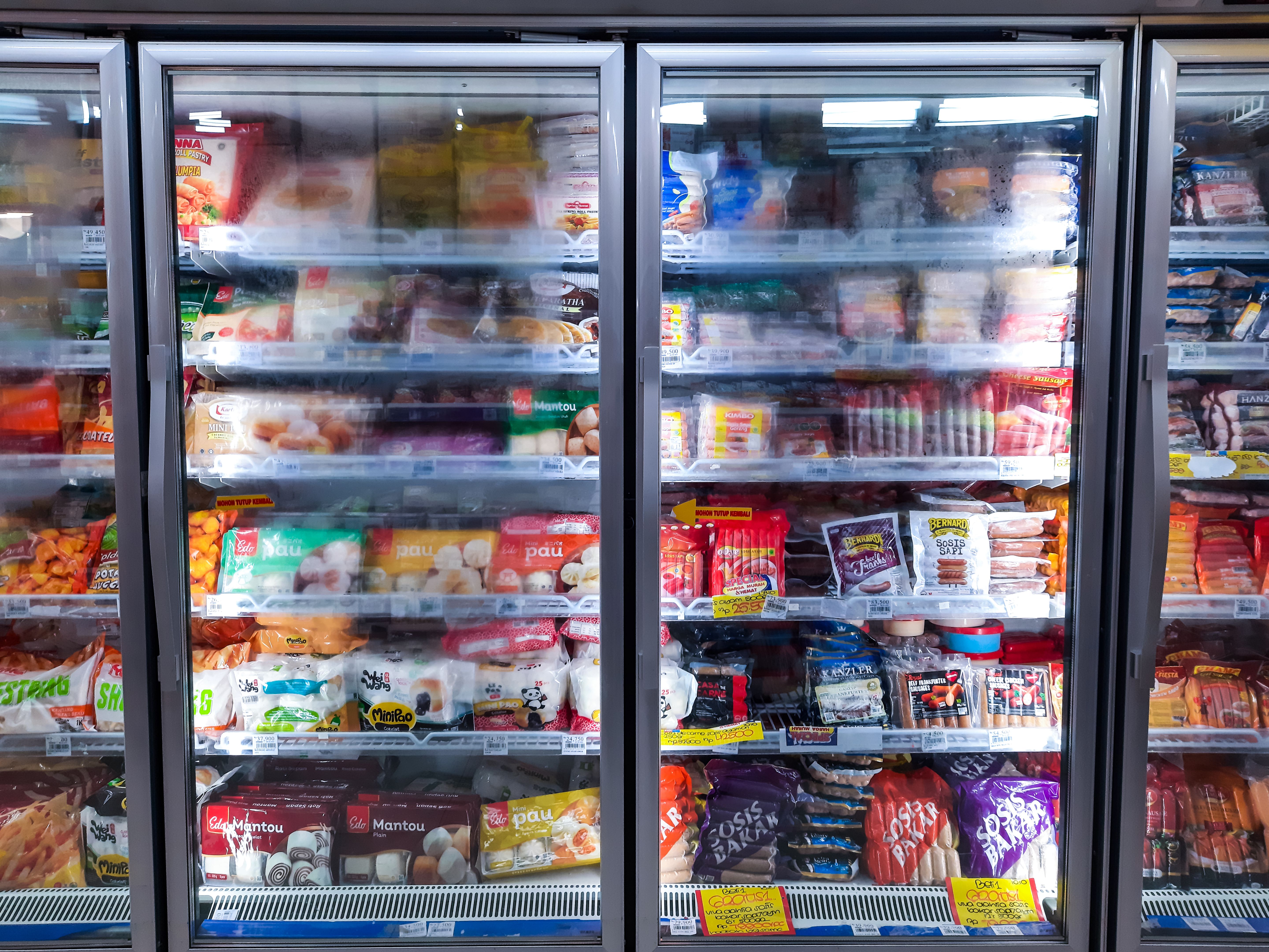 Food in Fridge in a Supermarket